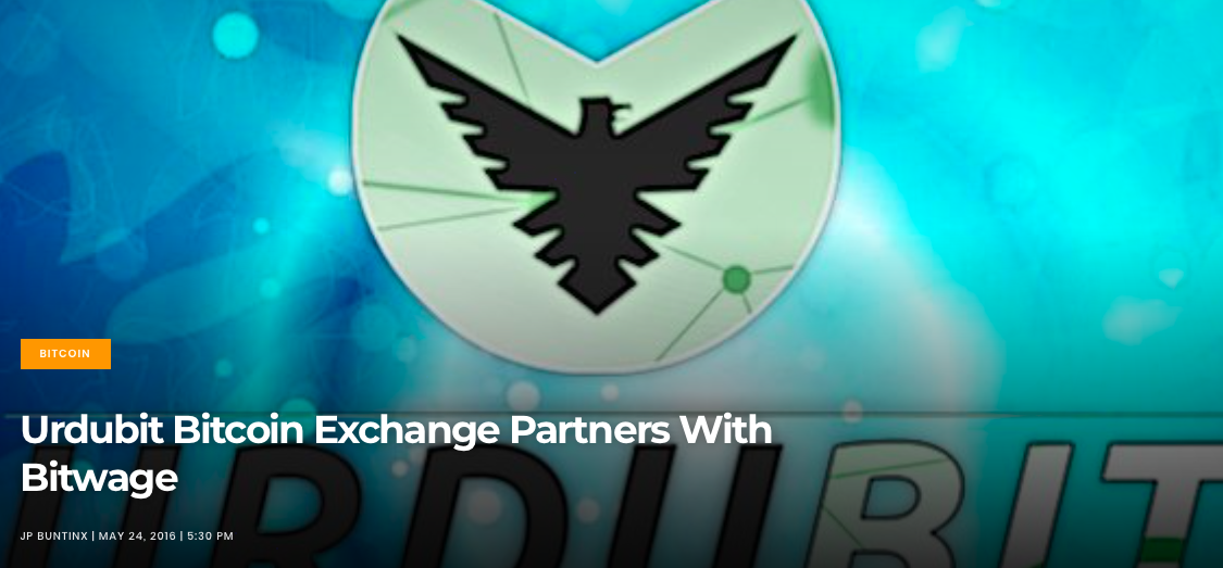 (NewsBTC) Urdubit Bitcoin Exchange Partners With Bitwage