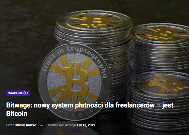 (BitHub.pl) [POLISH] Bitwage: nowy system płatności dla freelancerów – jest Bitcoin
