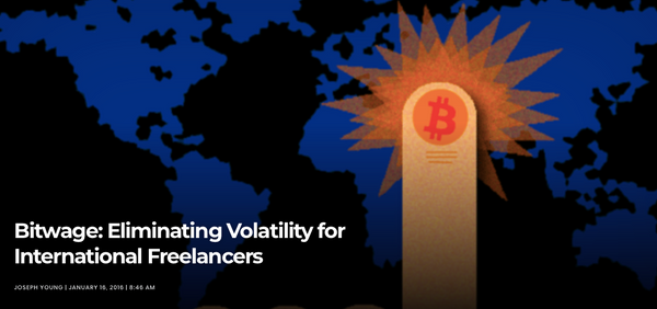 (NewsBTC) Bitwage: Eliminating Volatility for International Freelancers